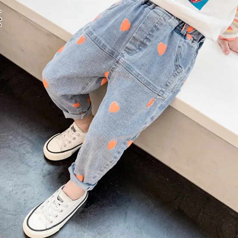 Κορίτσια Μακρύ Παντελόνι Βαμβακερό Jean Παντελόνι 2023 Sweetheart Άνοιξη Καλοκαίρι Plus Size Teenagers Βρεφικά Παιδικά Παιδικά Ρούχα