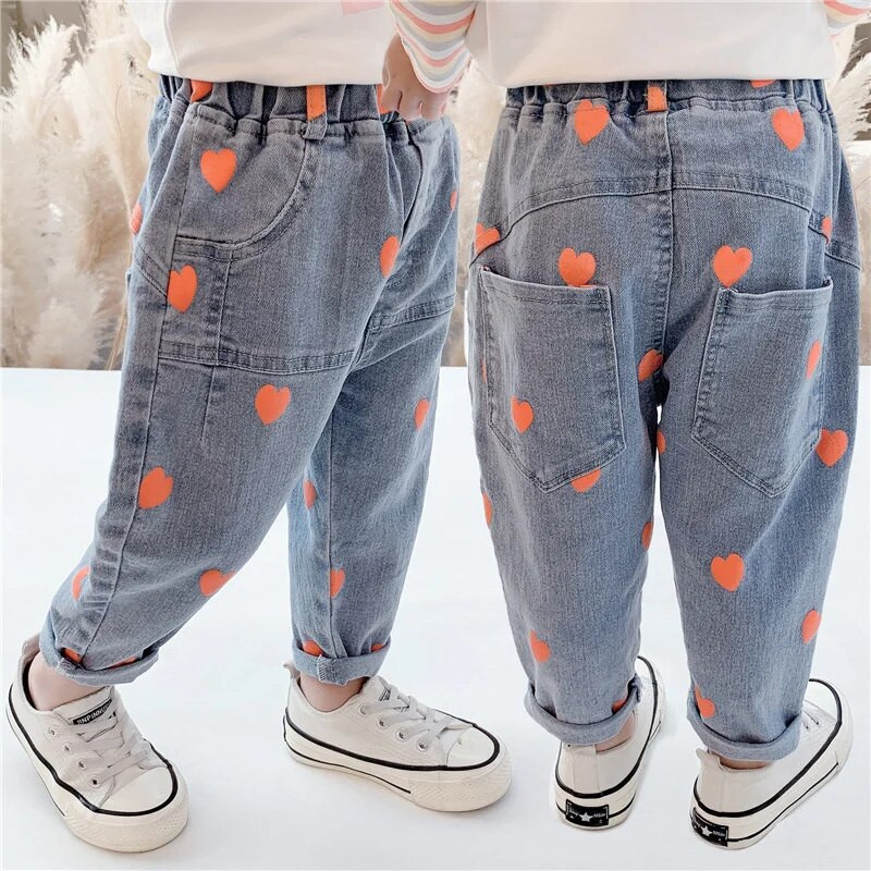 Κορίτσια Μακρύ Παντελόνι Βαμβακερό Jean Παντελόνι 2023 Sweetheart Άνοιξη Καλοκαίρι Plus Size Teenagers Βρεφικά Παιδικά Παιδικά Ρούχα
