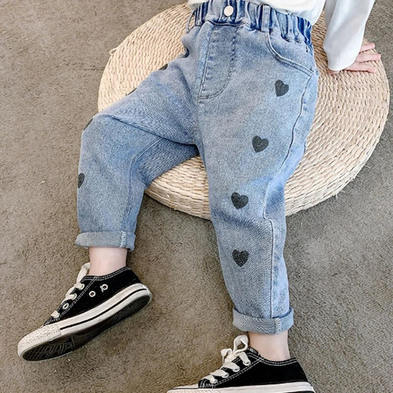 Tajice za djevojčice, dječje bebe, duge jeans hlače, hlače, 2022. Dušo, proljeće, jesen, gornja odjeća za malu djecu Pamuk, udobna dječja tkanina