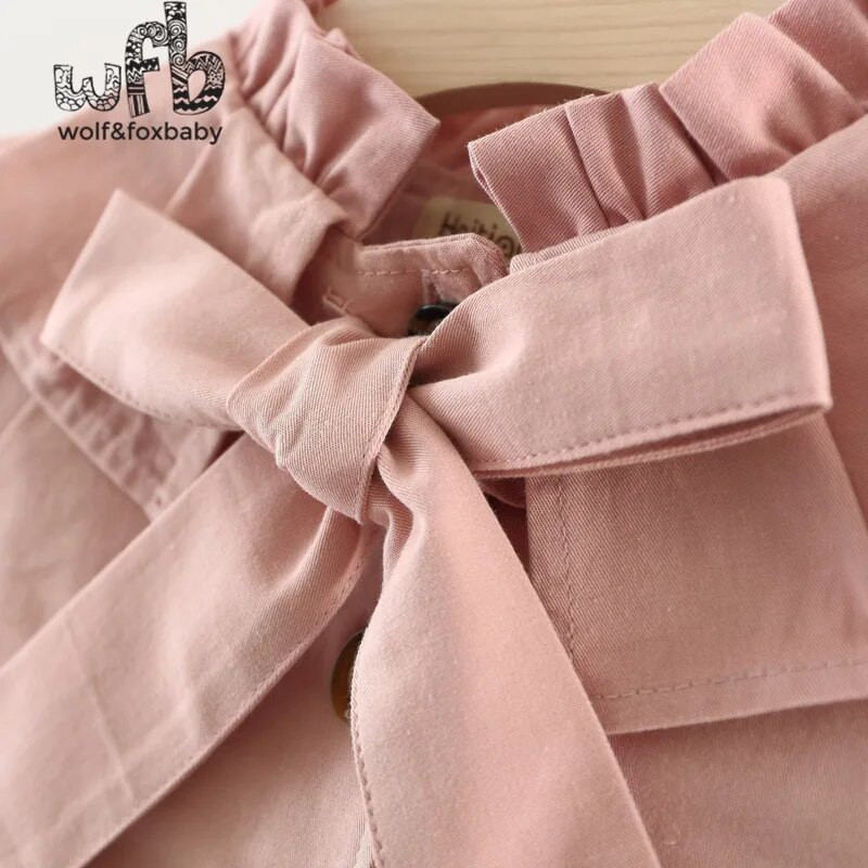 Comerț cu amănuntul 0-3 ani bumbac culoare uni cu mâneci lungi pentru fetiță cu glugă jachetă de vânt copii primăvară toamnă toamnă