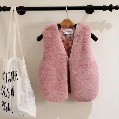 2021, pentru copii, fete, haine de blană artificială, vestă de iarnă, vestă caldă, fără mâneci, pentru copii, haine de îmbrăcăminte pentru fete