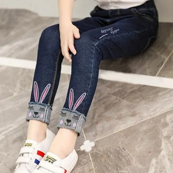 Fashion Teen Girls Παντελόνι με μολύβι με σχισμένο τρύπα, καθημερινό σχολικό τζιν παντελόνι ψηλόμεσο Παιδικό Stretch Destroy Jeans 2-12 ετών