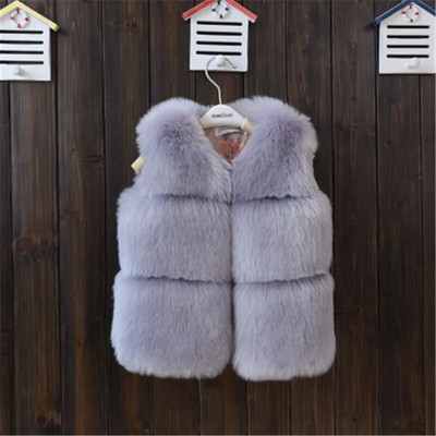 Vestă de iarnă pentru bebeluși din blană artificială, haine pentru copii, vestă pentru copii, veste pentru fete, la modă de toamnă, veste de culoare uni, 11 culori