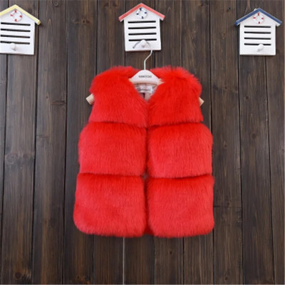 Vestă de iarnă pentru bebeluși din blană artificială, haine pentru copii, vestă pentru copii, veste pentru fete, la modă de toamnă, veste de culoare uni, 11 culori