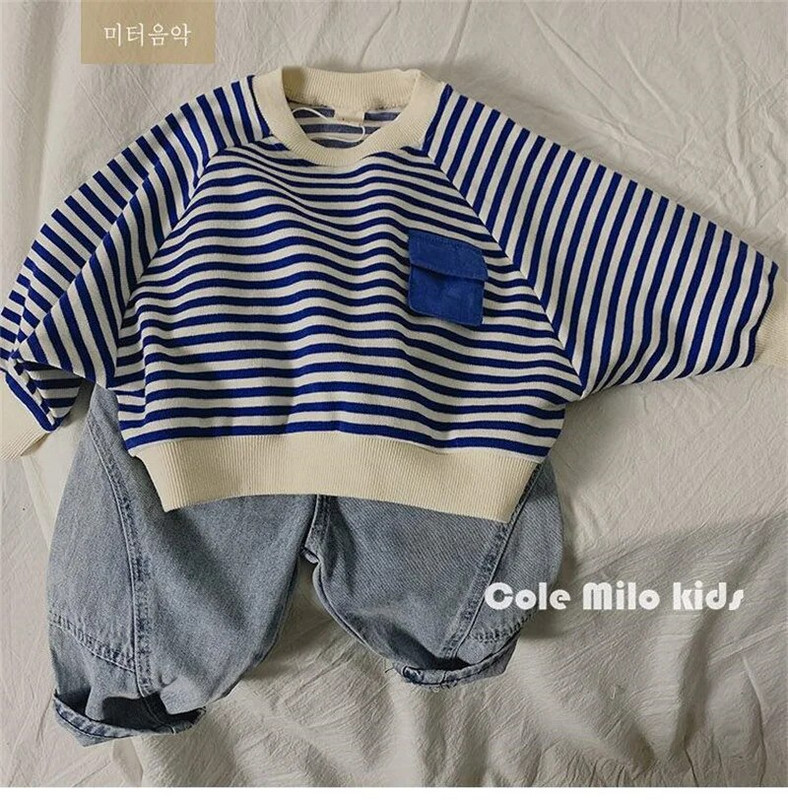 Dječje modne majice s kapuljačom Dječje prugaste majice s trendovima Dječje ležerne trenirke Baby proljeće puloveri Nova jesenska odjeća