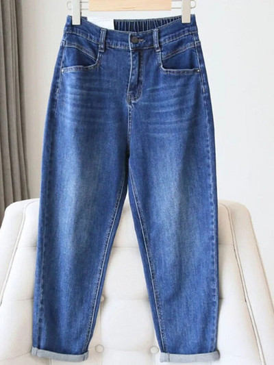 Nou S-5xl Pantaloni drepți largi cu talie înaltă pentru femeie, primăvară, toamnă, buzunar cu nasturi, blugi largi, moda coreeană, pantaloni din denim