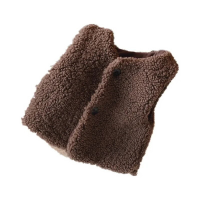 Noua vestă de toamnă iarnă pentru copii, fete, băiat, culoare solidă, din lână groasă, cu guler rotund, vestă fără mâneci, îmbrăcăminte pentru copii H450