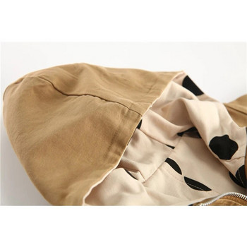 Βρεφικά μπουφάν για κοριτσάκια 2021 Άνοιξη φθινόπωρο Διπλό τύπωμα πουά Αντιανεμικό μπουφάν για αγόρια Hoodie Εξωτερικά ρούχα Παιδικά ρούχα