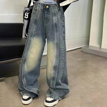 Εφηβικά Παντελόνια Μόδα Σχεδιασμένα Σχεδίαση Τζιν Παιδικό Φαρδύ τζιν παντελόνι για 6 8 10 12 14 Χρόνια Παιδικά κάτω