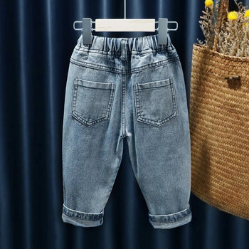 Дънки за момичета 2023 Лято Нови тънки ежедневни панталони за малки деца Бебешки панталони Пролет и есен