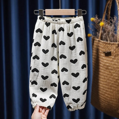 Κοριτσίστικα τζιν 2023 Καλοκαίρι New Little Kids` Thin Type Casual Παντελόνι για Παιδιά Βρεφικά Παντελόνια Άνοιξη και Φθινόπωρο