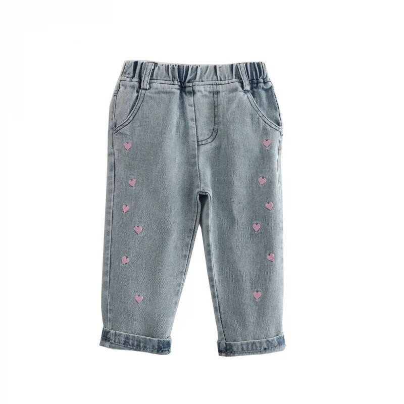 Κοριτσίστικα τζιν 2023 Καλοκαίρι New Little Kids` Thin Type Casual Παντελόνι για Παιδιά Βρεφικά Παντελόνια Άνοιξη και Φθινόπωρο