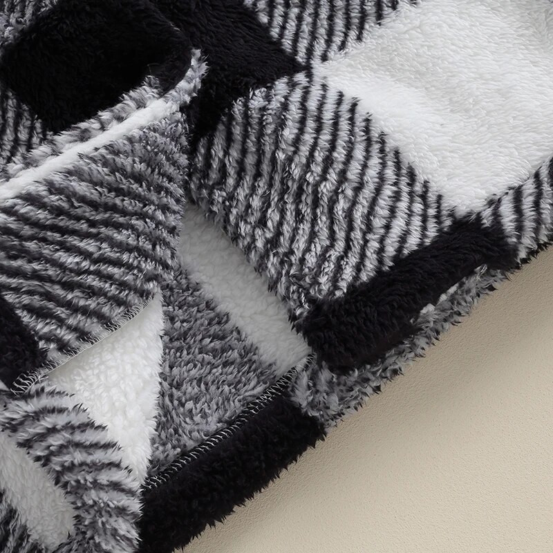 Παιδικά καρό μπουφάν 1-5Y Παιδικά χειμωνιάτικα μακρυμάνικα μπουφάν με κουμπιά με κουμπιά για μωρά Παιδικά χειμωνιάτικα ρούχα