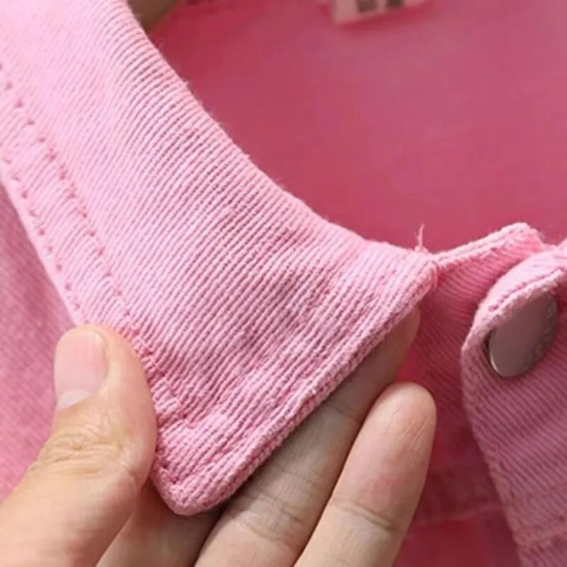 Jachete de primăvară și toamnă pentru fete 2024 palton nou la modă fetiță bebeluș drăguț spate 3D floare mică palton roz denim pentru fete top