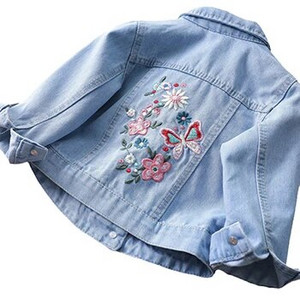 Jachetă din blugi pentru fete, primăvară, toamnă, brodata, jachetă prințesă, cadouri de aniversare, 2-6 ani, îmbrăcăminte pentru copii