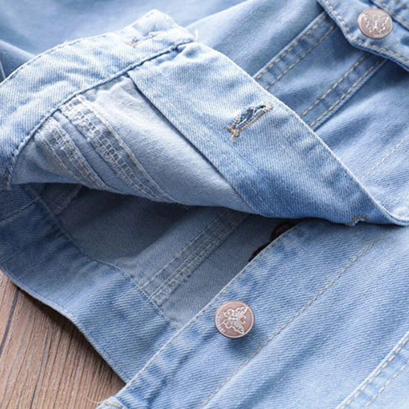 Jachetă din blugi pentru fete, primăvară, toamnă, brodata, jachetă prințesă, cadouri de aniversare, 2-6 ani, îmbrăcăminte pentru copii