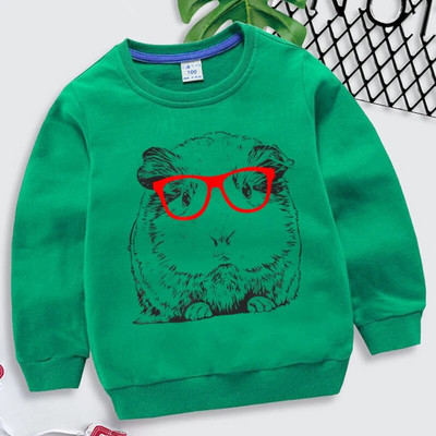 Hanorace amuzante de cobai pentru copii, pulover Kawaii, desene animate, băieți, fete, hanorace, ocazional, pentru bebeluși, moda pentru cobai