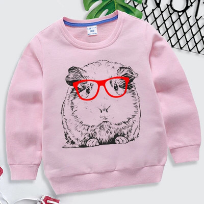Hanorace amuzante de cobai pentru copii, pulover Kawaii, desene animate, băieți, fete, hanorace, ocazional, pentru bebeluși, moda pentru cobai