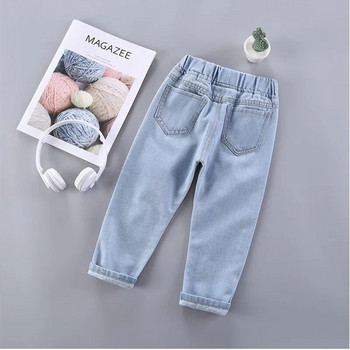 Κορίτσια Baby Jeans Άνοιξη και Φθινόπωρο Νέο εμπριμέ τζιν παντελόνι μόδας Παιδικό χαλαρό casual παντελόνι