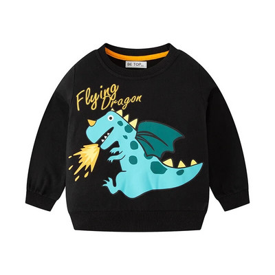 TUONXYE New Boys Sweatshirts dugih rukava Cartoon slatki dinosaur mekana prozračna pletena pamučna dječja dječja pulover odjeća