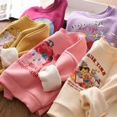 Copii Fete Pulover de pluș 2023 Iarna Bebeluși Fete Drăguț Desene Animat Fleece Pulover Cald Hanorac Hanoare Îmbrăcăminte pentru copii Îmbrăcăminte de exterior