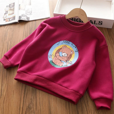 Copii Fete Pulover de pluș 2023 Iarna Bebeluși Fete Drăguț Desene Animat Fleece Pulover Cald Hanorac Hanoare Îmbrăcăminte pentru copii Îmbrăcăminte de exterior