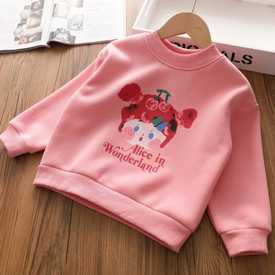 Copii Fete Pulover de pluș 2023 Iarna Bebeluși Fete Drăguț Desene Animat Fleece Pulover Cald Hanorac Hanoare Îmbrăcăminte pentru copii Îmbrăcăminte de exterior