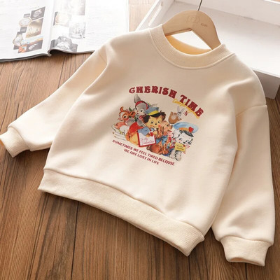 Copii Fete Pulover de pluș 2023 Iarna Bebeluși Fete Drăguț Desene Animat Fleece Pulover Cald Hanorac Hanoare Îmbrăcăminte pentru copii Îmbrăcăminte de exterior