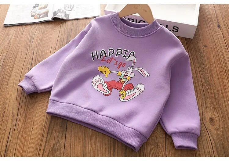 Copii Fete Pulover de pluș 2023 Iarna Bebeluși Fete Drăguț Desene Animat Fleece Pulover Cald Hanorac Hanoare Îmbrăcăminte pentru copii Îmbrăcăminte de exterior