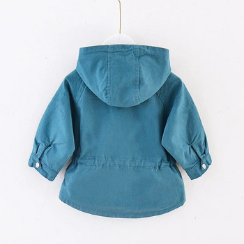 Νέα μόδα για κορίτσια ανοιξιάτικα μπουφάν πράσινο μπλε Φθινοπωρινό παιδικό μπουφάν μανίκι μόδας παιδικό παλτό κορίτσια μπουφάν μωρό Windbreaker 2-7Y