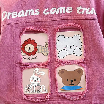 Νέο τζιν μπουφάν για κορίτσια Φθινοπωρινά ρούχα Μικρά κορίτσια Βρεφική μόδα τζιν μπουφάν Παιδικό casual τοπ παιδικό παλτό για κορίτσι 0 2 4 67Y