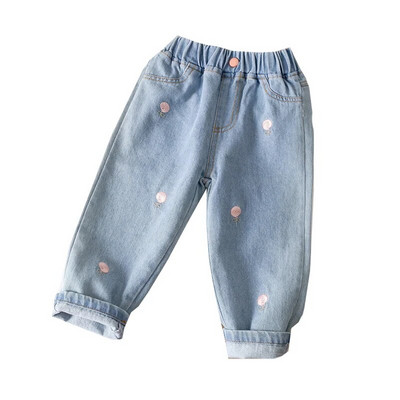 Nove traperice za jesen i zimu 2023. Odjeća za djevojčice Odjeća za dječake Visoki struk Jednobojne topline traperice Dječja odjeća