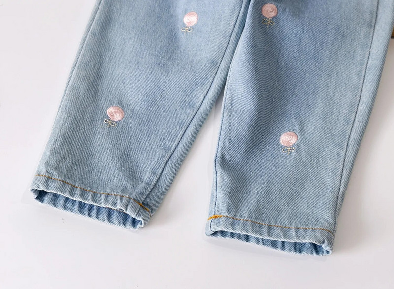 Nove traperice za jesen i zimu 2023. Odjeća za djevojčice Odjeća za dječake Visoki struk Jednobojne topline traperice Dječja odjeća