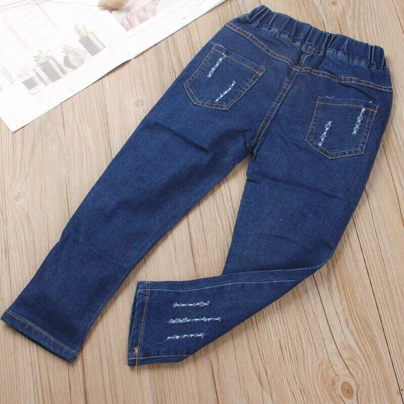 2-12 ani, primăvară și toamnă, ocazional pentru copii, design drăguț de pisici, blugi pentru copii, pantaloni, blugi pentru fete, pantaloni, îmbrăcăminte pentru copii, pantaloni rupti