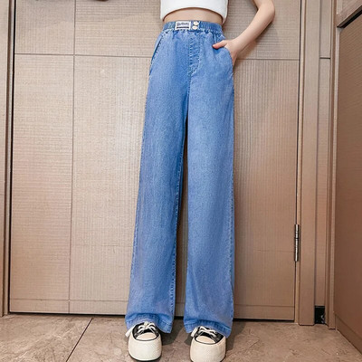 Παιδικά τζιν για κορίτσια Φαρδιά ίσια παντελόνια Καλοκαιρινό σχολείο για κορίτσια Φαρδιά παντελόνια Μόδα Παιδικά μακρύ τζιν 5-15 ετών