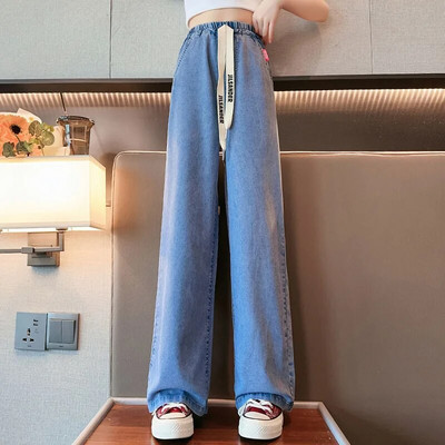 Παιδικά τζιν για κορίτσια Φαρδιά ίσια παντελόνια Καλοκαιρινό σχολείο για κορίτσια Φαρδιά παντελόνια Μόδα Παιδικά μακρύ τζιν 5-15 ετών