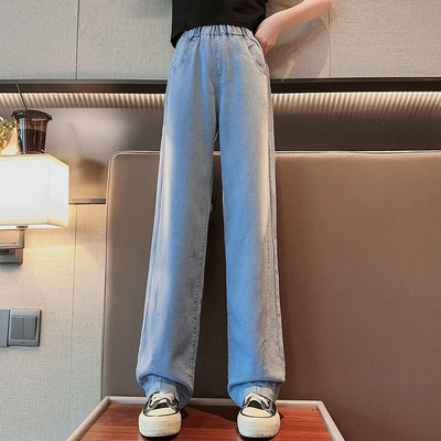 Παιδικά τζιν για κορίτσια Φαρδιά ίσια παντελόνια Καλοκαιρινό σχολείο για κορίτσια Φαρδιά παντελόνια Μόδα Παιδικά μακρύ τζιν 5-15 ετών