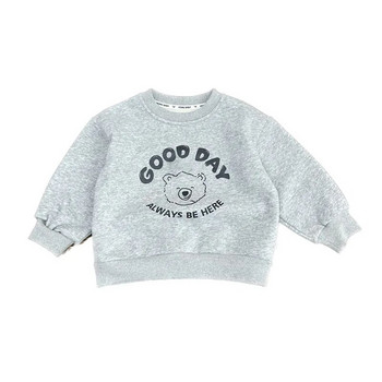 Детски суичъри Зимни ризи за момчета Плюс кадифен детски пуловер Топъл удебелен пуловер за малко дете Бебешки горнища Поларени дрехи