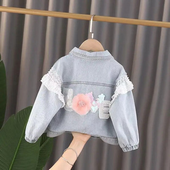 Τζιν για κορίτσια μπουφάν Άνοιξη και Φθινόπωρο 2023 νέο παιδικό φθινοπωρινό μπουφάν Κορεάτικη μόδα για βρεφικά ρούχα Παιδικά ρούχα 2 3 6 T