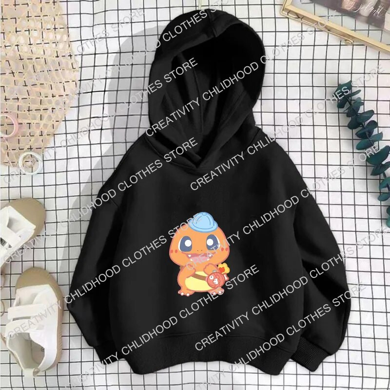Pokemon Pikachu Vaikiški Megztiniai Psyduck Gengar Charmander Mergina Berniukas Megztinis Vaikai Anime Kasdieniai Drabužiai Animaciniai Megztiniai Viršutiniai