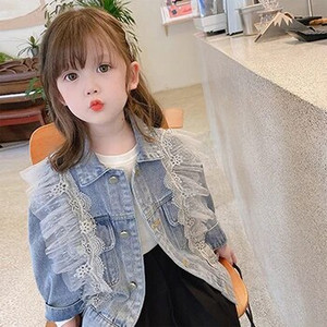 2023-as baba lány farmer dzseki tavaszi kardigán kabát gyerekeknek édes kislány hercegnő felsőruházat gyermekruházat születésnapi ajándék