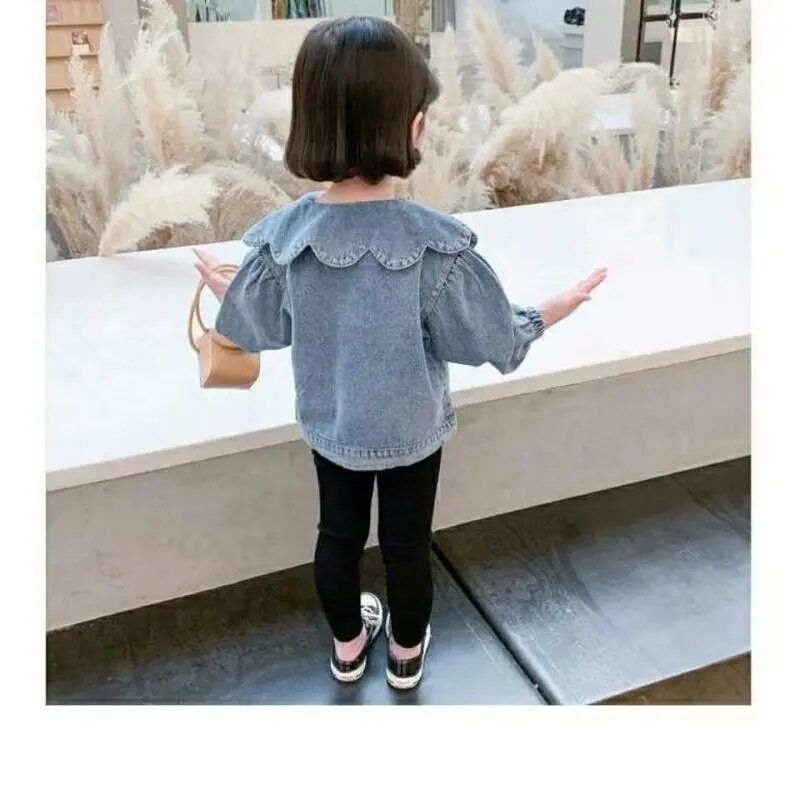 Ανοιξιάτικα φθινοπωρινά παιδικά τζιν μπουφάν για κορίτσια Baby Cute Jean παλτό μόδα Παιδικά Παιδικά Outwea Jackets Jean 2023 Νέο