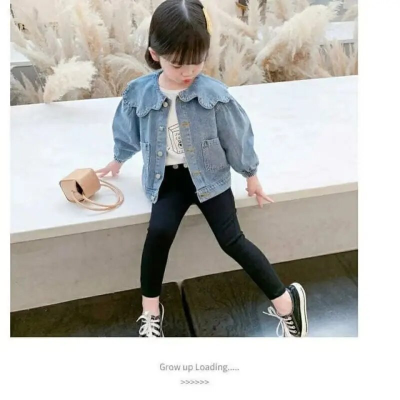 Ανοιξιάτικα φθινοπωρινά παιδικά τζιν μπουφάν για κορίτσια Baby Cute Jean παλτό μόδα Παιδικά Παιδικά Outwea Jackets Jean 2023 Νέο