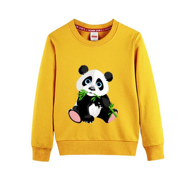 2020 αγόρια Κορυφαία μακρυμάνικα ρούχα Παιδικά ρούχα για αγόρια κορίτσια Εκτύπωση κινουμένων σχεδίων Παιδί χαριτωμένο panda Μόδα φούτερ Άνοιξη Φθινόπωρο