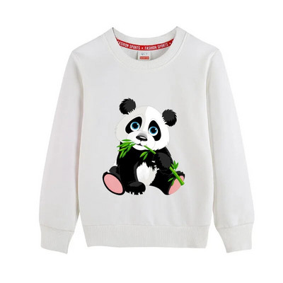 2020. Dječaci Top Odjeća dugih rukava Dječja odjeća za dječake Odjeća za djevojčice Crtići s printom Dječja slatka panda Modna majica Proljeće Jesen