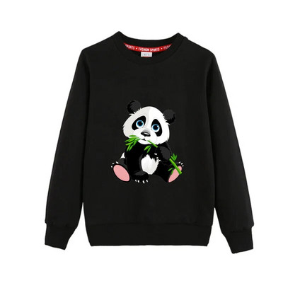 2020. Dječaci Top Odjeća dugih rukava Dječja odjeća za dječake Odjeća za djevojčice Crtići s printom Dječja slatka panda Modna majica Proljeće Jesen