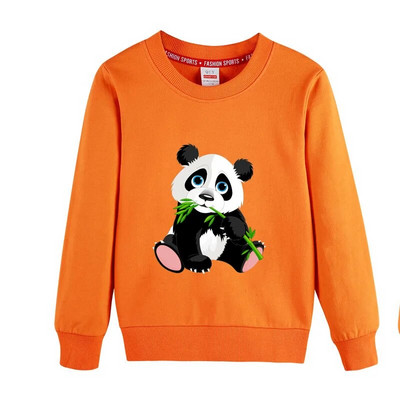 2020. Dječaci Top Odjeća dugih rukava Dječja odjeća za dječake Odjeća za djevojčice Crtići s printom Dječja slatka panda Modna majica Proljeće Jesen