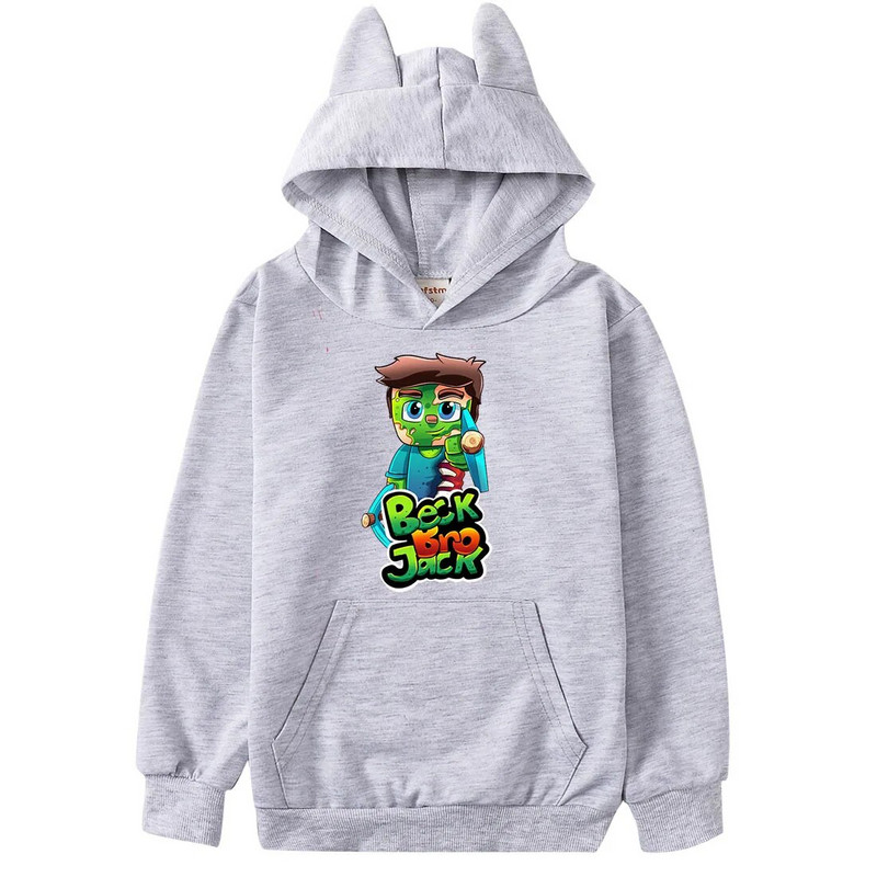 BECKBROJACK Памучни пуловери за деца Дрехи Момичета Kawaii Суичъри Бебешки момчета Графични качулки Риза Дрехи за малко бебе