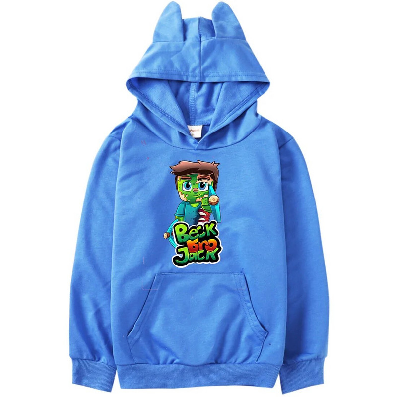 BECKBROJACK Памучни пуловери за деца Дрехи Момичета Kawaii Суичъри Бебешки момчета Графични качулки Риза Дрехи за малко бебе