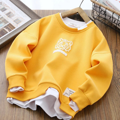 Primăvară Toamnă Băieți Bumbac Patchwork Tigru Hanorac școală Copii Trene Pulover Topuri Copii Pulover Antrenament 3-16 Ani